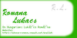 romana lukacs business card